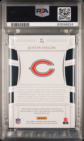 2021 National Treasures Justin Fields #159 PSA 8 Rookie RPA #/99 Auto Patch RC